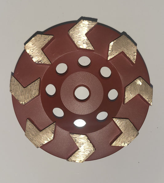 5" ESM 8 Seg "Chevron" Cup Wheel 16/20 Grit Soft