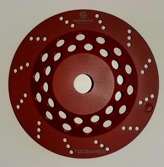 7" ESM 24 Seg "Shredder" Cup Wheel 16/20 Grit Soft