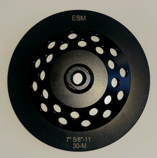 7" ESM 12 Seg Wave "Old Faithful" Turbo Cup Wheel 30/40 Grit Medium