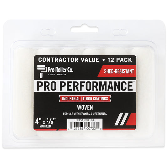 Pro Performance™ Mini Roller – Woven, Shed-resistant 4"inch x 3/8"nap